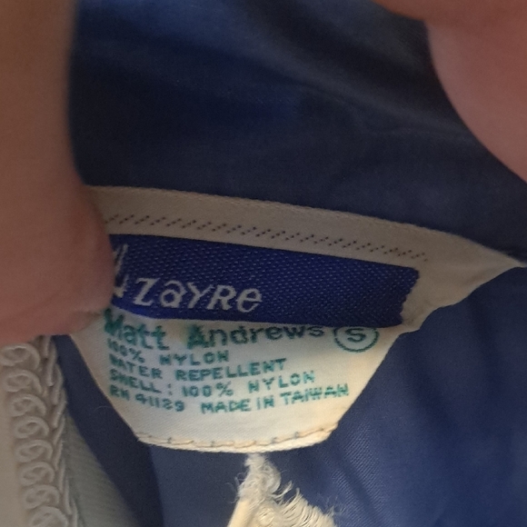 Men's 1970s Blue Nylon Jacket - Picture 5 of 7